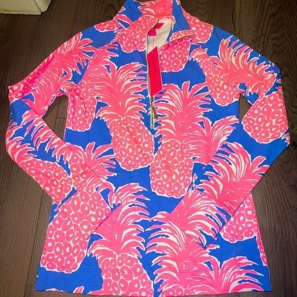 Lilly Pulitzer UPF 50+ Skipper Popover Little Flamenco XXS‎ NEW - Picture 1 of 6